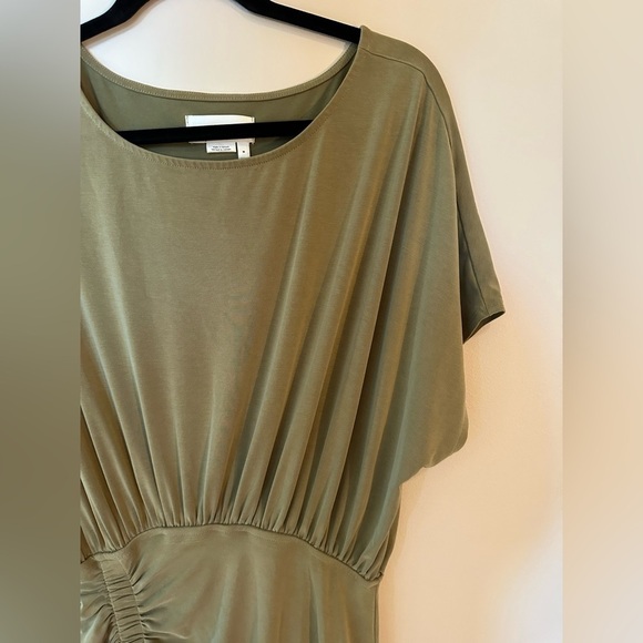 Anthropologie Women’s Ruched Maxi dress Green Medium - Picture 3 of 8